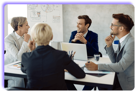 Sales team in working session